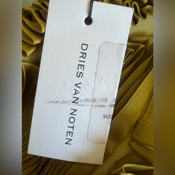 New DRIES VAN NOTEN Pleated Ruffled Satin Twisted Top Handle Bag Tote Handbag - Picture 8 of 10